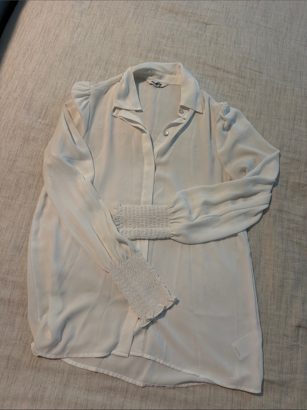 Express White Button-Up Shirt